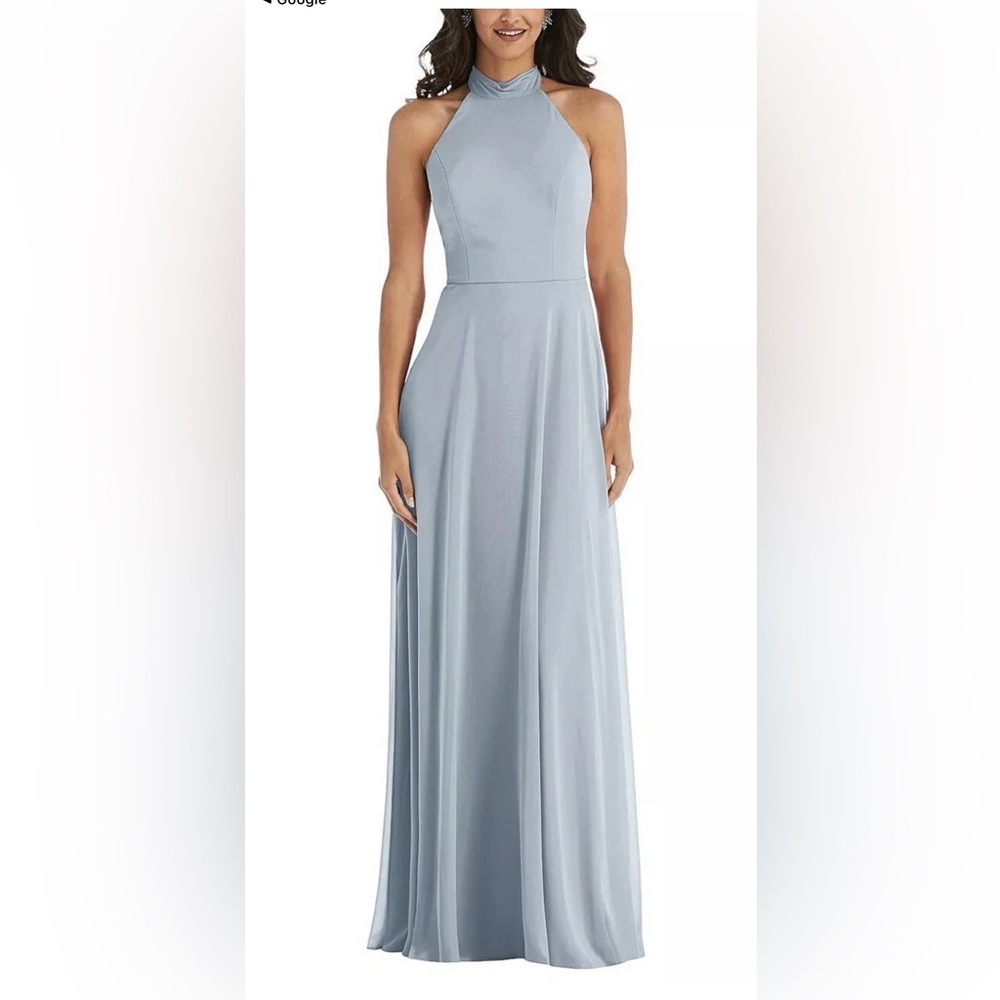NWT After Six Light Blue Bridesmaid Formal Gown Floor Length Dress